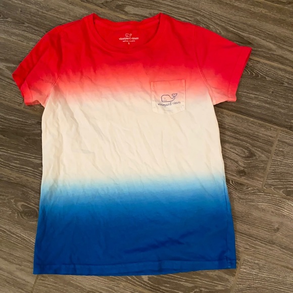 Vineyard Vines Tops - Women’s vineyard vines cotton patriotic red white blue pocket tee size small S